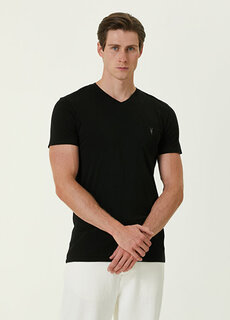 Черная футболка с v-образным вырезом tonic AllSaints