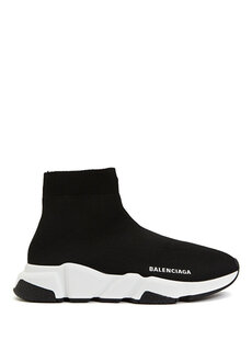 Черные женские кроссовки speed с детализированным логотипом Balenciaga