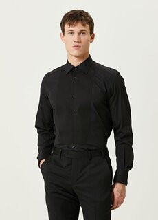 Черная рубашка под смокинг Dolce&amp;Gabbana