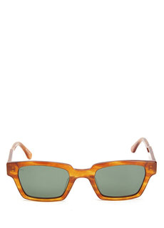Оранжевые мужские солнцезащитные очки прямоугольной формы Meller