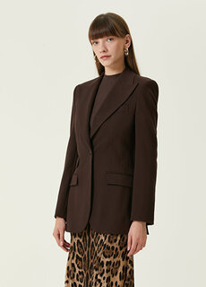 Коричневая куртка с воротником-ласточкой Dolce&amp;Gabbana