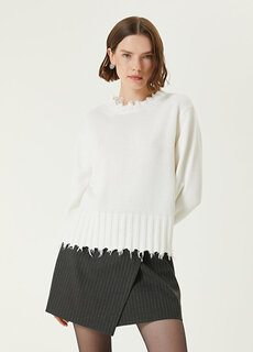 Off-white винтажный свитер с деталями Academia
