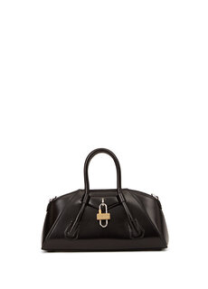 Черная женская кожаная сумка через плечо mini antigona Givenchy