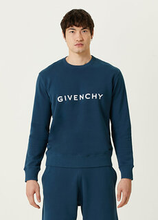 Темно-синий свитшот с логотипом Givenchy