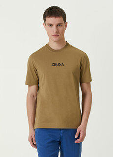 Желтая футболка с логотипом Zegna