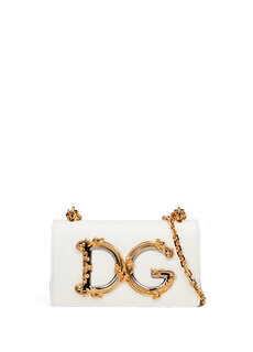 Dg girl белая женская кожаная сумка Dolce&amp;Gabbana