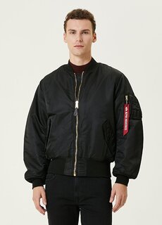 Черно-оранжевый двусторонний бомбер Alpha Industries