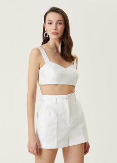 Жаккардовое бюстье белого цвета с логотипом Dolce&amp;Gabbana