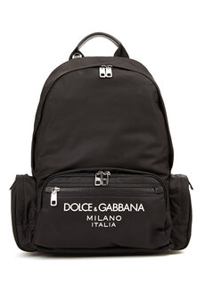 Черный мужской рюкзак с логотипом Dolce&amp;Gabbana