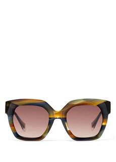 Pia 6866 7 прямоугольные зеленые солнцезащитные очки унисекс Gigi Studios