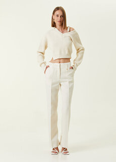 Льняные брюки off-white Jacquemus