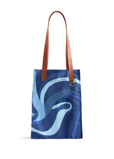 Темно-синяя женская пляжная сумка Pucci