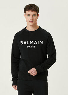 Черно-белый свитшот с логотипом Balmain