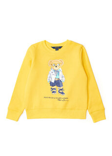 Желтый свитшот polo bear для девочек Polo Ralph Lauren