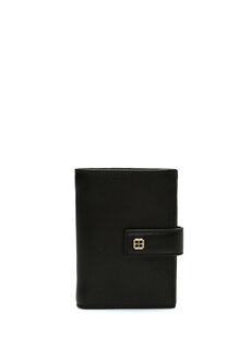 Женский кожаный кошелек с черным логотипом Beymen