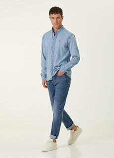 Синие джинсовые брюки Denham
