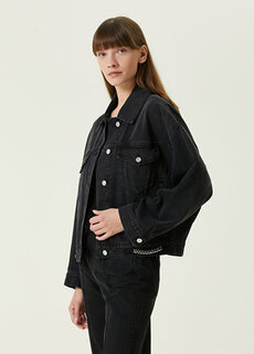Черная джинсовая куртка с цепочкой Stella McCartney