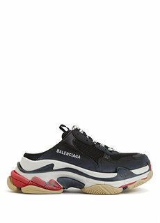 Красные и черные женские тапочки triple s Balenciaga