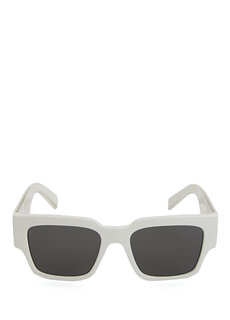 Белые мужские солнцезащитные очки прямоугольной формы с логотипом Dolce&amp;Gabbana