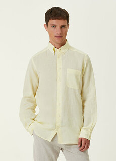 Желтая льняная рубашка Eton