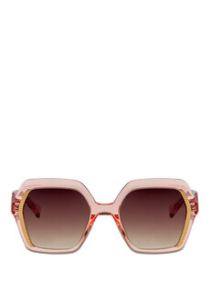 Розовые женские солнцезащитные очки burcu esmersoy x hermossa hm 1536 c 3 с геометрическим рисунком Hermossa