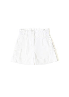 Белые шорты для девочек с логотипом Moncler