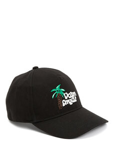 Женская шляпа с черным логотипом Palm Angels
