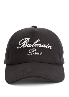 Мужская шляпа с черным логотипом Balmain