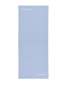 Женский шерстяной шарф с синим логотипом Givenchy