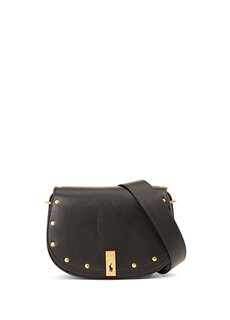 Женская кожаная сумка с черным логотипом Polo Ralph Lauren