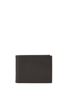 Мужской кожаный кошелек с черным логотипом Beymen