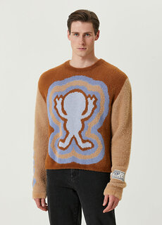 Жаккардовый свитер с цветными блоками Gcds