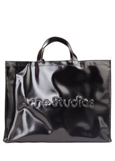 Женская сумка для покупок с черным логотипом Acne Studios