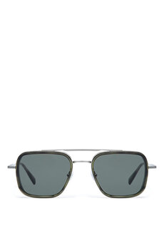 Sinfos 6854 7 прямоугольные зеленые и серебристые солнцезащитные очки унисекс Gigi Studios