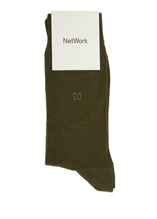 Мужские носки цвета хаки с рисунком Network