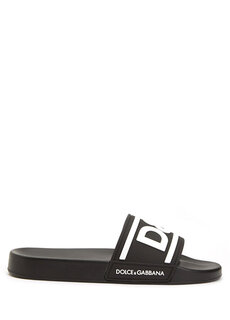 Черные мужские тапочки с логотипом Dolce&amp;Gabbana