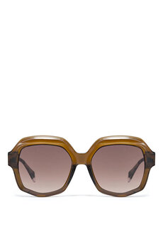 Коричневые женские солнцезащитные очки pixie 6852 0 с геометрическим рисунком Gigi Studios