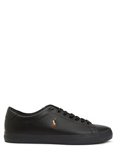 Черные мужские кожаные кроссовки с логотипом Polo Ralph Lauren
