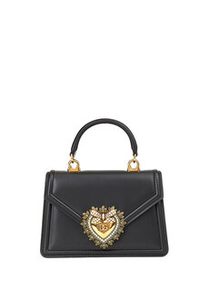 Черная женская кожаная сумка devotion Dolce&amp;Gabbana