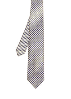 Серый шелковый галстук Emporio Armani