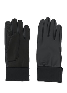 Черные мужские перчатки с логотипом Rains