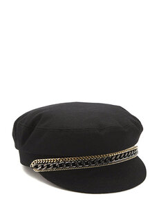 Женская шерстяная шляпа с черной цепочкой Ferruccio Vecchi