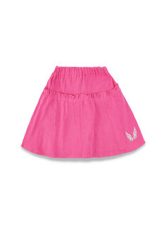 Розовая юбка-шорты для девочек с вышитым логотипом в виде крыльев Lally Things