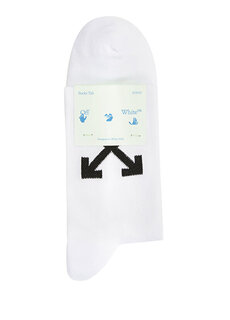 Белые женские носки из жаккарда с логотипом Off-White