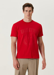 Красная футболка с логотипом Valentino