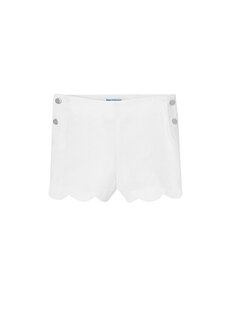 Белые шорты для девочек с зубцами Jacadi Paris