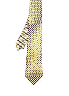 Желтый шелковый галстук Emporio Armani