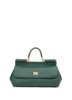 Сицилийская зеленая женская кожаная сумка Dolce&amp;Gabbana
