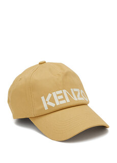 Бежевая мужская шляпа с логотипом Kenzo