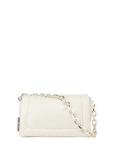 Белая женская кожаная сумка через плечо Marc Jacobs
